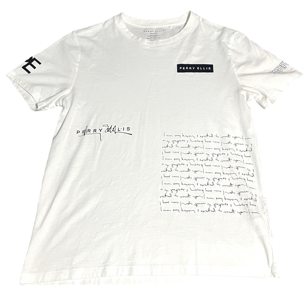 Perry Ellis Handwritten Tee